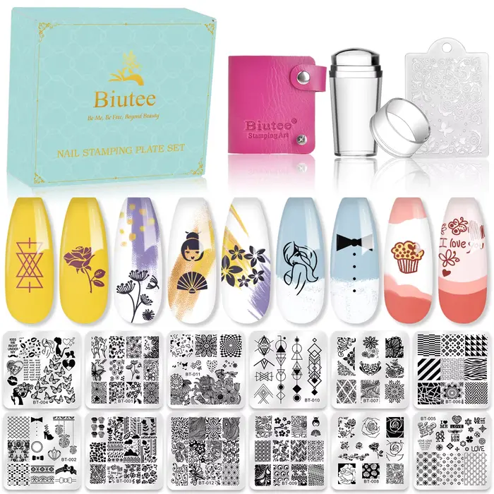 Biutee 2025 Nail Art estampage Gel débutant acrylique Kit d'ongles spécial polissage impression ongl