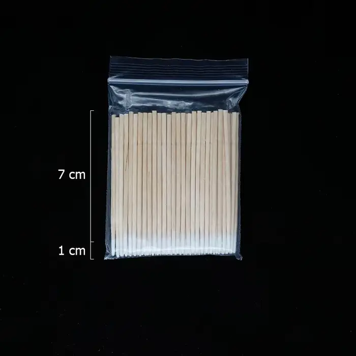 300 pièces ongles bois coton-tige bâtons propres dissolvant de vernis à ongles outils d'art tête de
