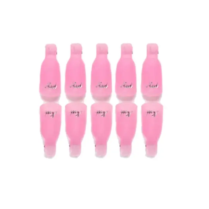10 pièces/sac coloré acrylique manucure Art trempé capuchon pince nettoyage des ongles manucure Uv G