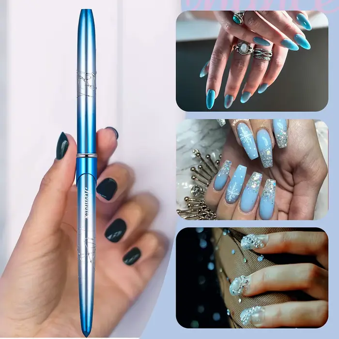 KEMEISI – pinceaux pour Nail Art Kolinsky 100% pur, poignée robuste, poudre acrylique de forme ovale