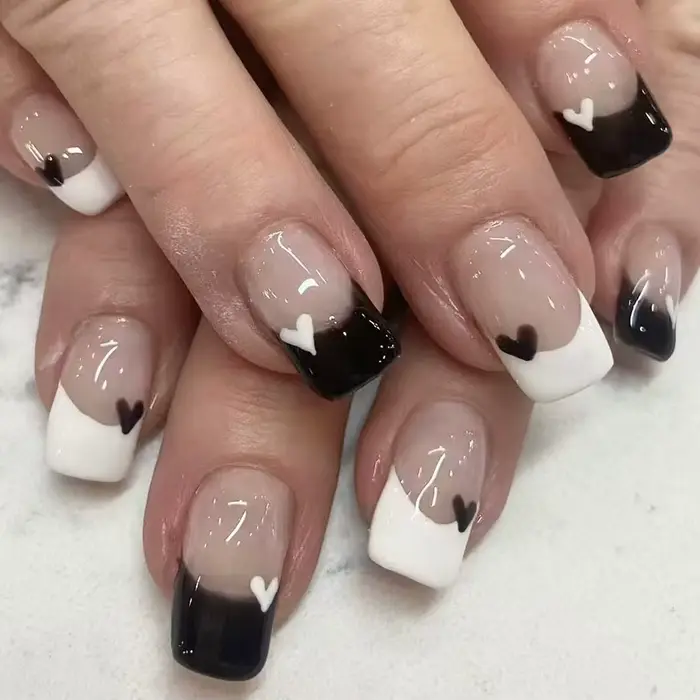 24 pièces doux amour presse sur ongles cadeau de saint valentin pour les filles portable faux