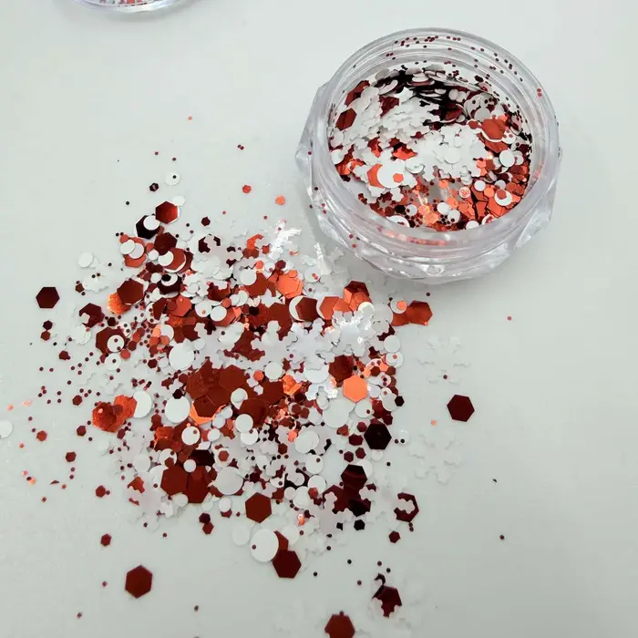 Décorations de Noël pour ongles : paillettes scintillantes, breloques, flocons de neige, étoiles, ar