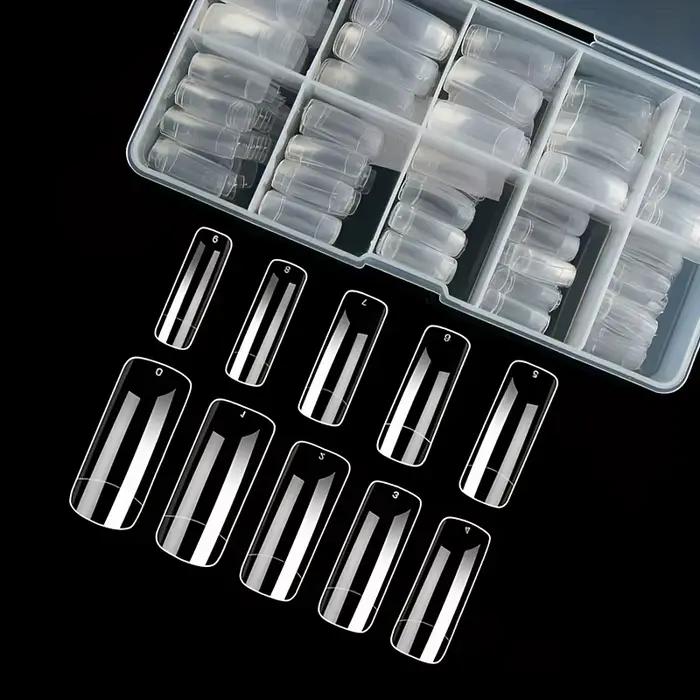 500 Pièces de Patchs à Ongles Transparents et de Couleur Naturelle