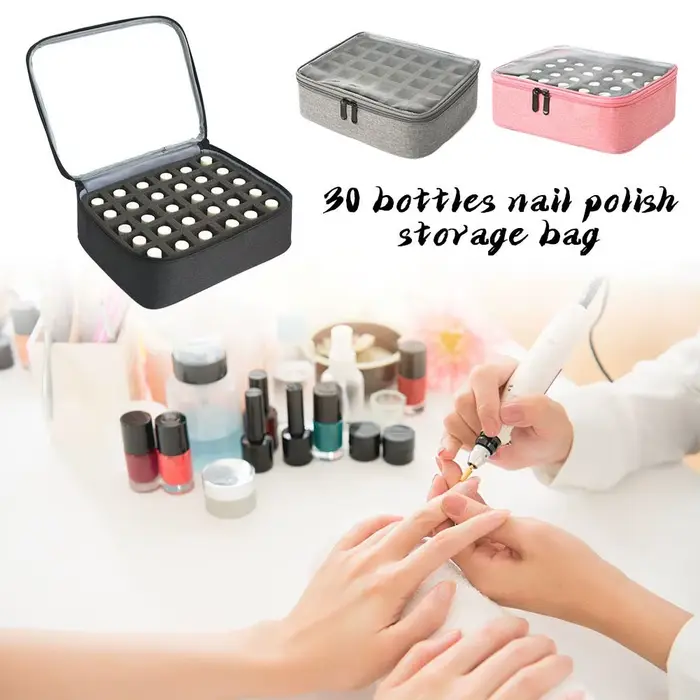 30 bouteilles de sac de rangement de vernis à ongles