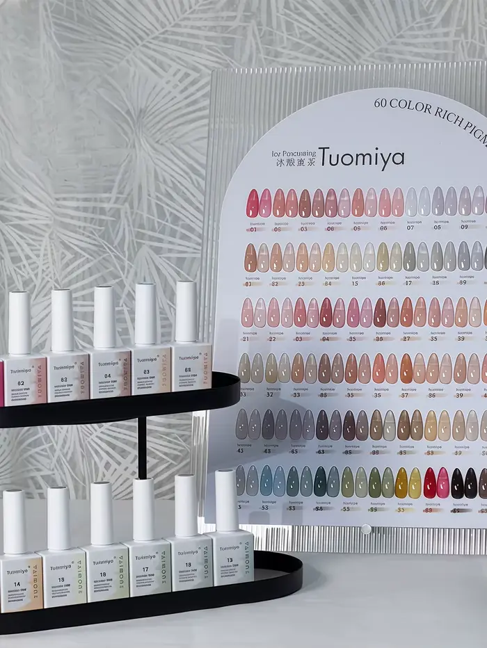 Ensemble de vernis à ongles 60 couleurs 15ml, vernis à ongles Gel UV LED à tremper avec carte de cou