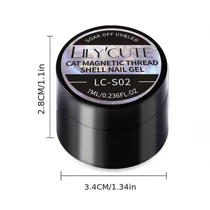 LILYCUTE 7ML Vernis à Ongles Gel Effet Coquillage 3D Aurore Nacré Semi-Permanent Soak Off UV DIY Design Nail Art