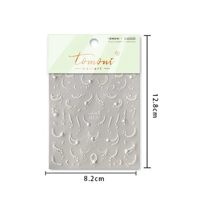 Manucure 3D pointes françaises perle curseurs décalcomanies ongles autocollants lignes adhésives Nail Art décorations bricolage