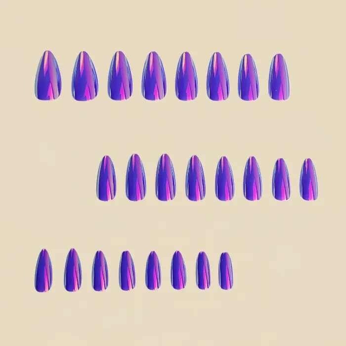 Faux ongles violets tendance pour femmes et filles