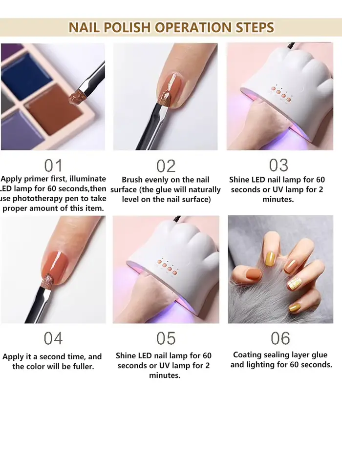 9 couleurs peinture gel vernis à ongles nu rose