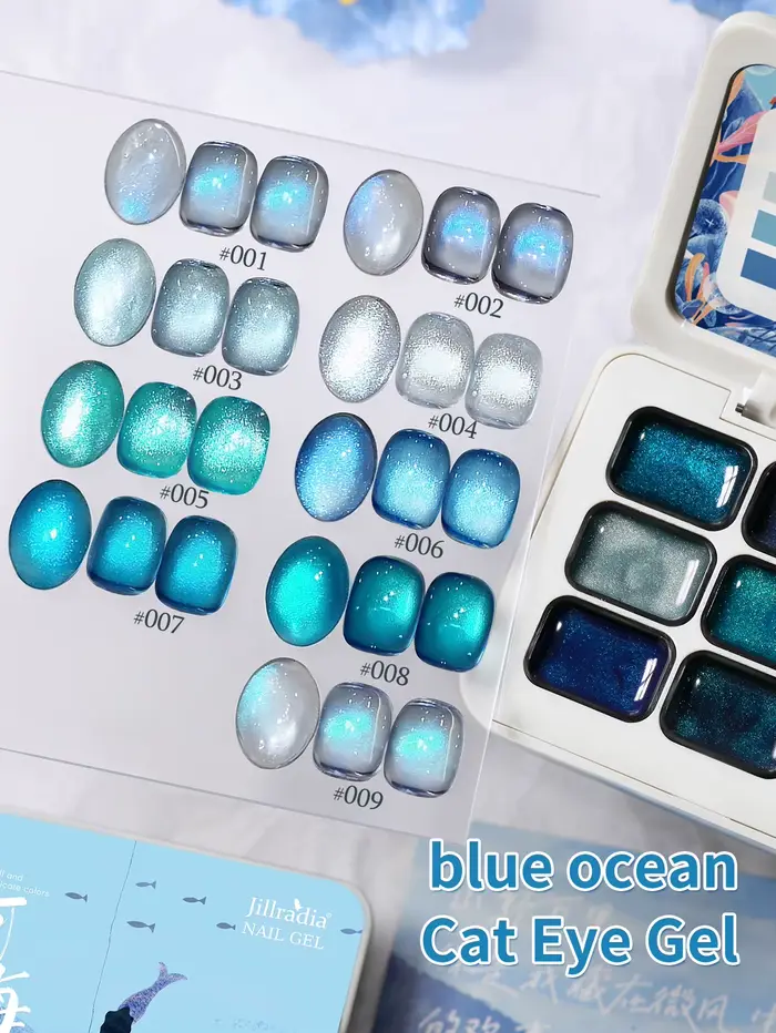 Gel semi-solide 9 couleurs à effet estompé