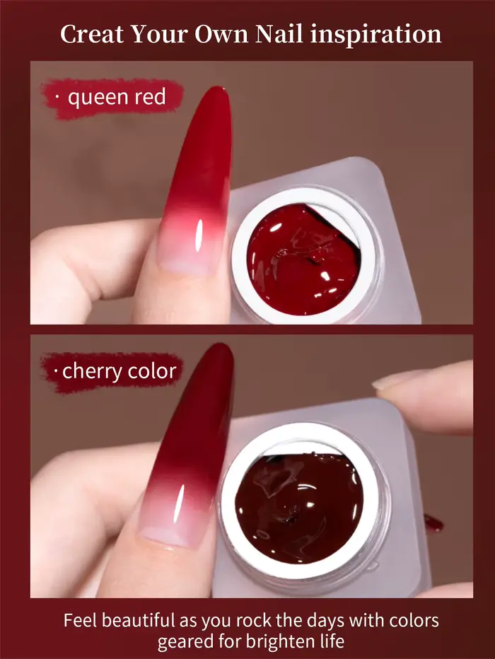 RSNAIL 10g rouge ongles estampage Gel haute Pigment UV LED durci Soak Off Omber tapotement Gel pour Salon de manucure