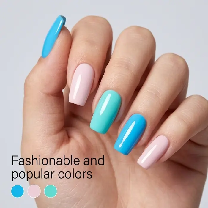 Ensemble de vernis à ongles en gel printemps/été, 9 couleurs, tendance et à la mode, vernis à ongles en gel LED à dissolvage par l'eau