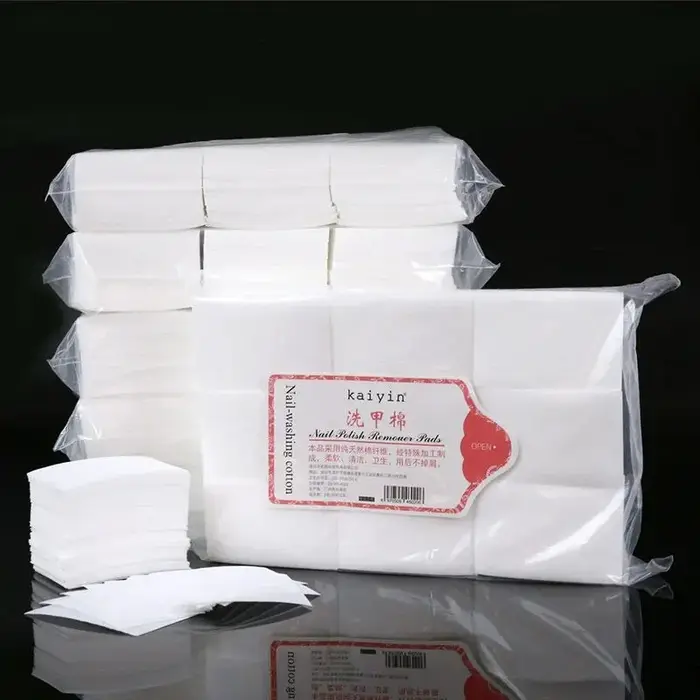 Lingettes professionnelles pour ongles, tampons 100% coton, non pelucheux, dissolvant de vernis Gel,