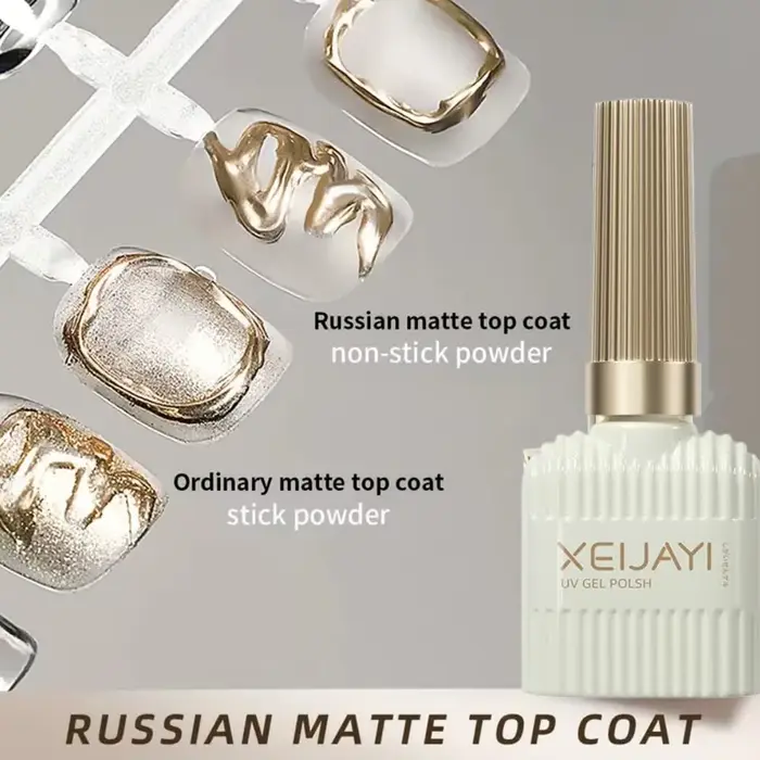 1pc 0.51oz 15ml russe mat couche de finition Gel vernis antiadhésif poudre fonctionnelle Gel vernis 
