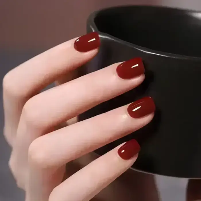 24 pièces/boîte longs cercueil faux ongles Art Rose avec colle portable nu Rose blanc couleur gelée 