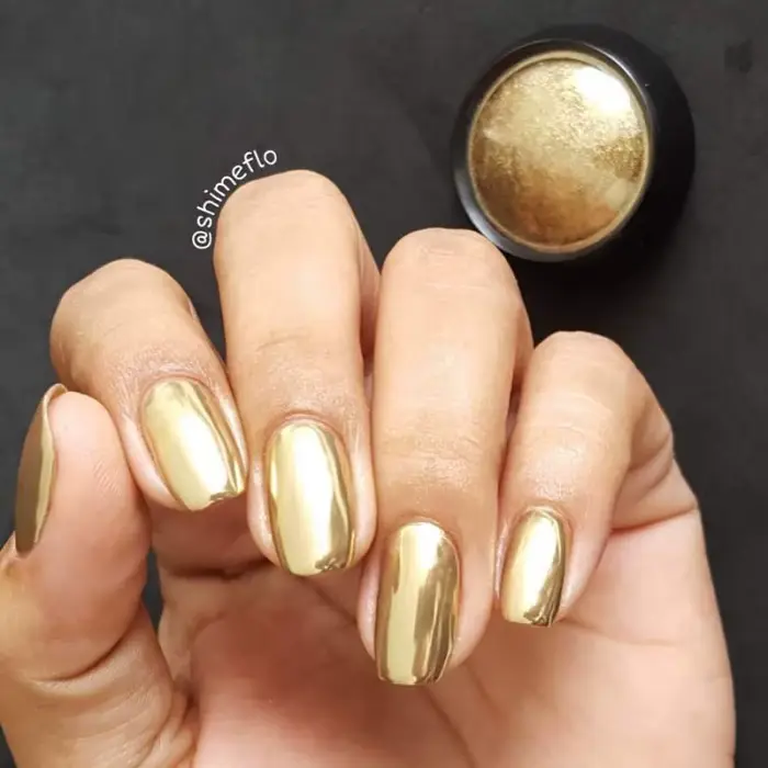 Poudre d'or et d'argent pour Nail Art