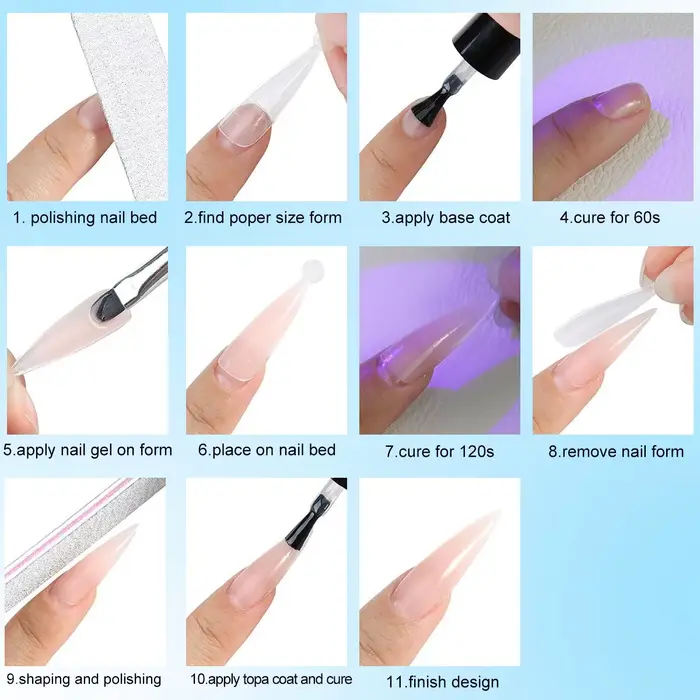 Gel de construction pour extensions d'ongles HL 20g | Gel LED Curable Rose Nude et Rouge Profond