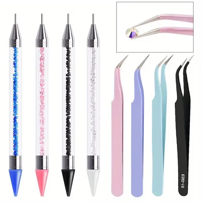 Ensemble de stylos diamant à double extrémité pour manucure