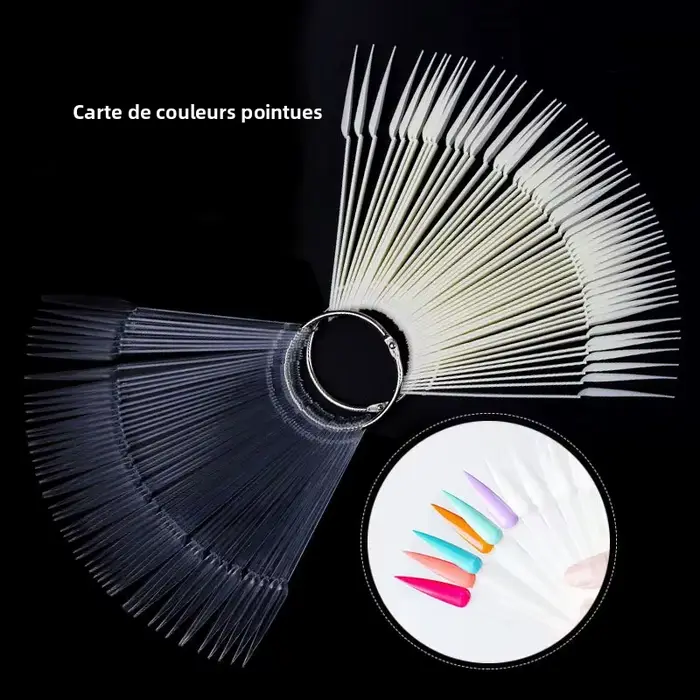 Nail Art pointu en forme d'éventail