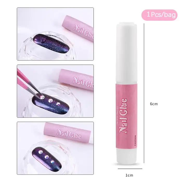 Ensemble de colle à ongles Super forte pour faux ongles, en acrylique, à pression, décoration artist