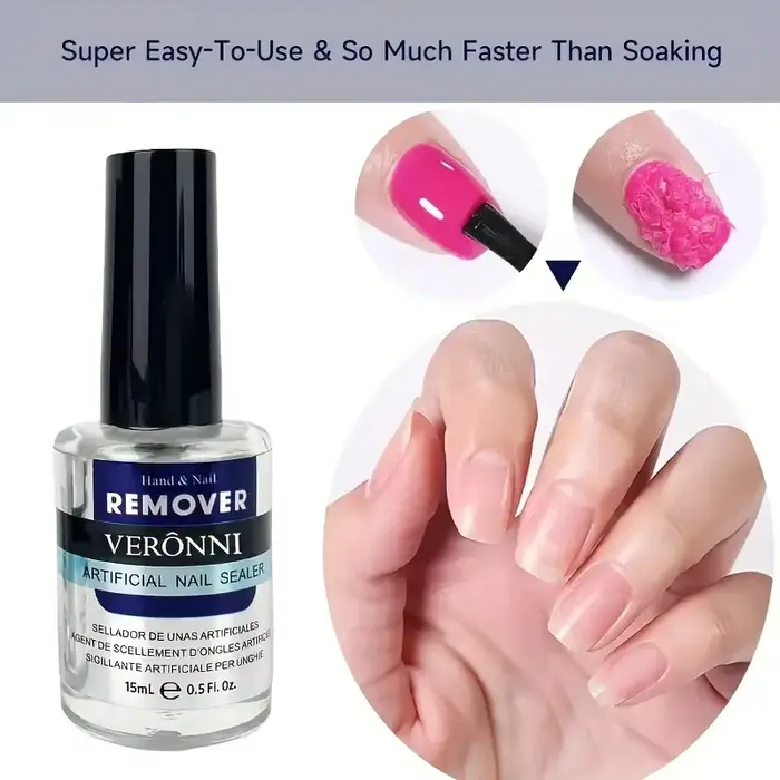 Dissolvant Rapide de Verhéritage à Ongles Gel UV LED, 15ml, Fonction de Nettoyage, pour Manucure à U