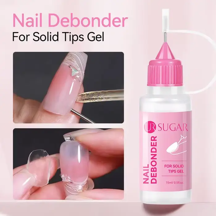 Dissolvant 15ml pour faux ongles en gel, adhésifs solides et capsules d'ongles à presser – Outil de 