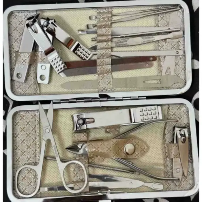 Ensemble d'outils de manucure et de pédicure 19 pièces/ensemble avec boîte de rangement