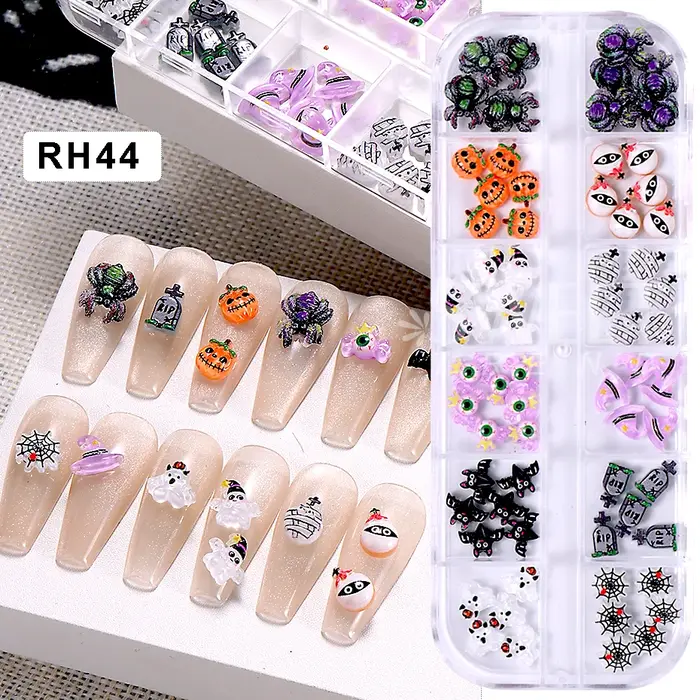 Breloques 3D en forme de chauve-souris pour Nail Art