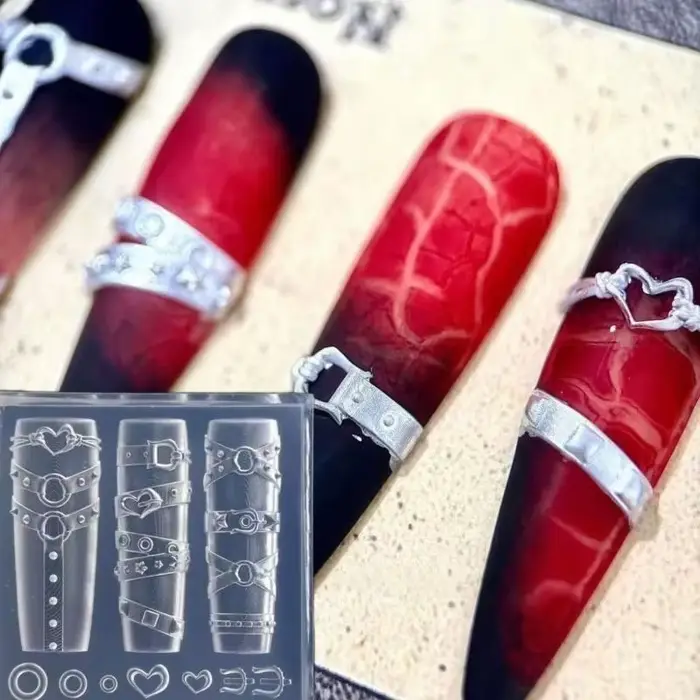 Moule en silicone pour nail art motif bonbons aux fruits