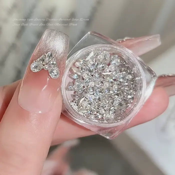 100 pièces 3D Mini Zircon Nail Art strass cristal diamant accessoires pour paillettes manucure fourn