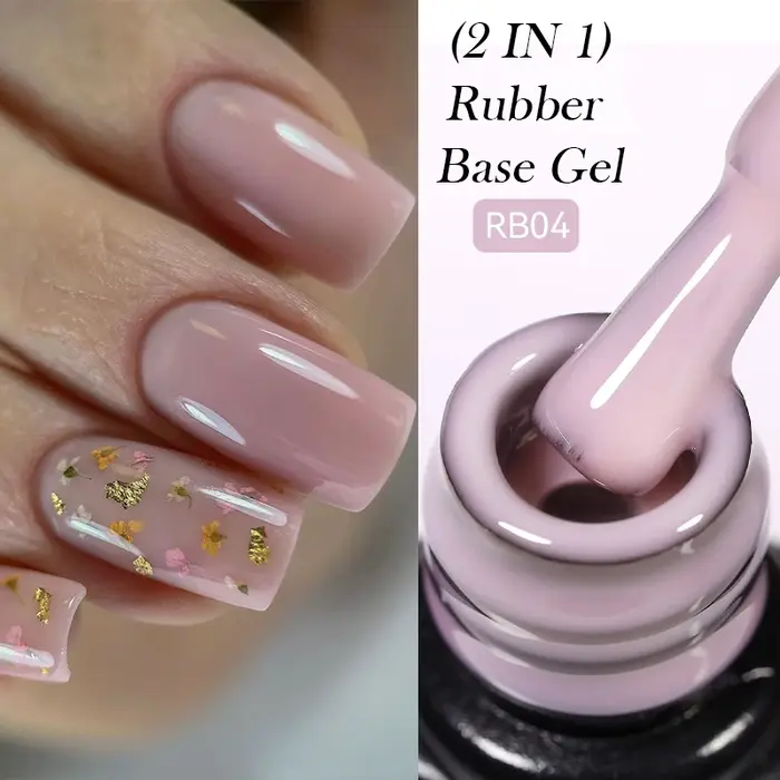 LILYCUTE 7ml paillettes or Rose Base en caoutchouc Gel vernis à ongles nu Semi Permanent tremper UV 