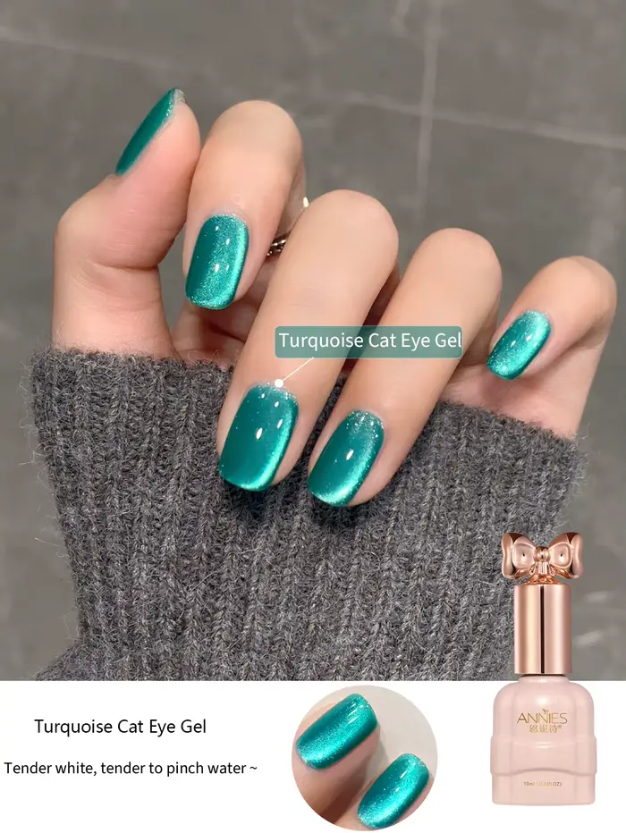 Vernis à ongles magnétique 9D effet pierre précieuse verte 10ml, gel UV LED à paillettes, pour manuc