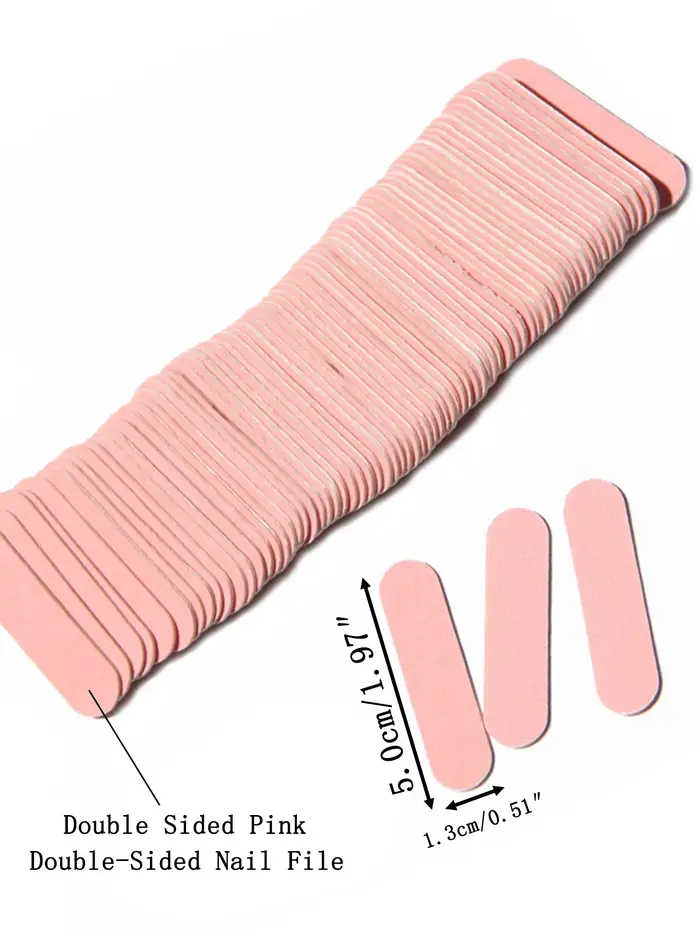 15 à 2000 pièces de mini-limes à ongles roses double face en émeri pour manucure