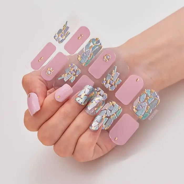 Autocollants pour ongles en gel semi-durci