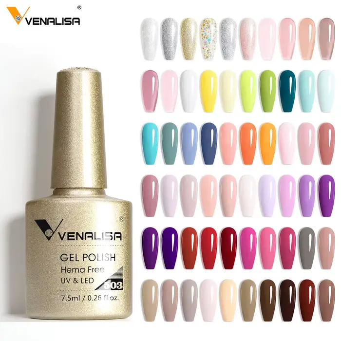 VENALISA 7.5ml vernis à ongles Gel étincelle paillettes diamant brillant couleurs d'été Semi Permanent tremper UV LED