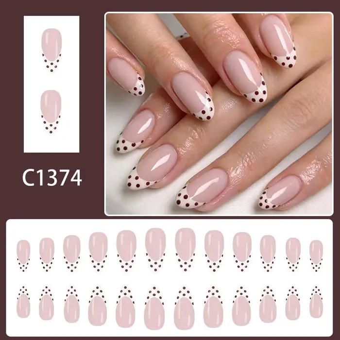 Presse à ongles en amande moyenne de style français doux