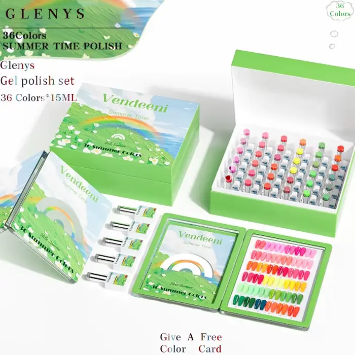 Gel vernis à ongles Glenys 36 couleurs