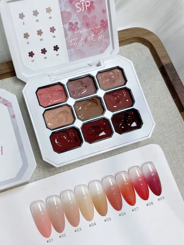 9 couleurs peinture gel vernis à ongles nu rose