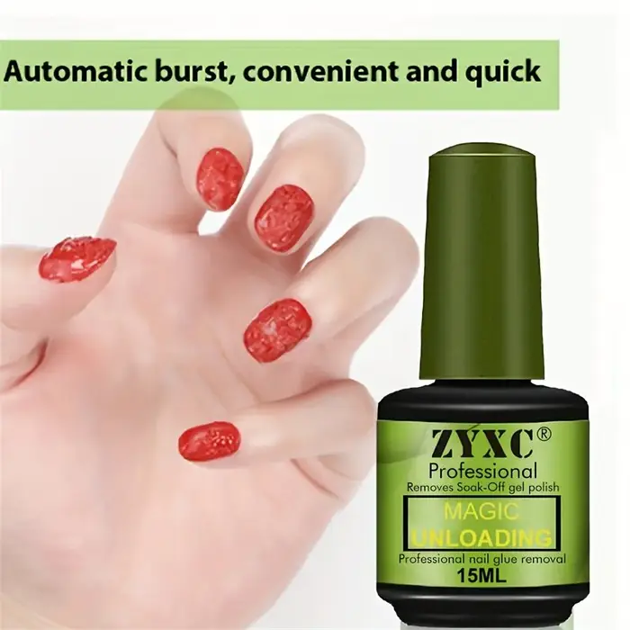 Gel de nettoyage et dissolvant pour faux ongles 15ml Magic Polish Glue Nail Art Manucure, facile à enlever, pour femmes, vernis à ongles