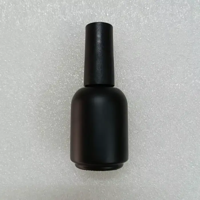 5 flacons vides en verre noir mat de 20 ml pour vernis à ongles