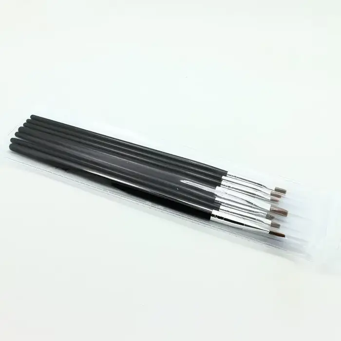 Ensemble professionnel de 7 pinceaux pour la décoration des ongles