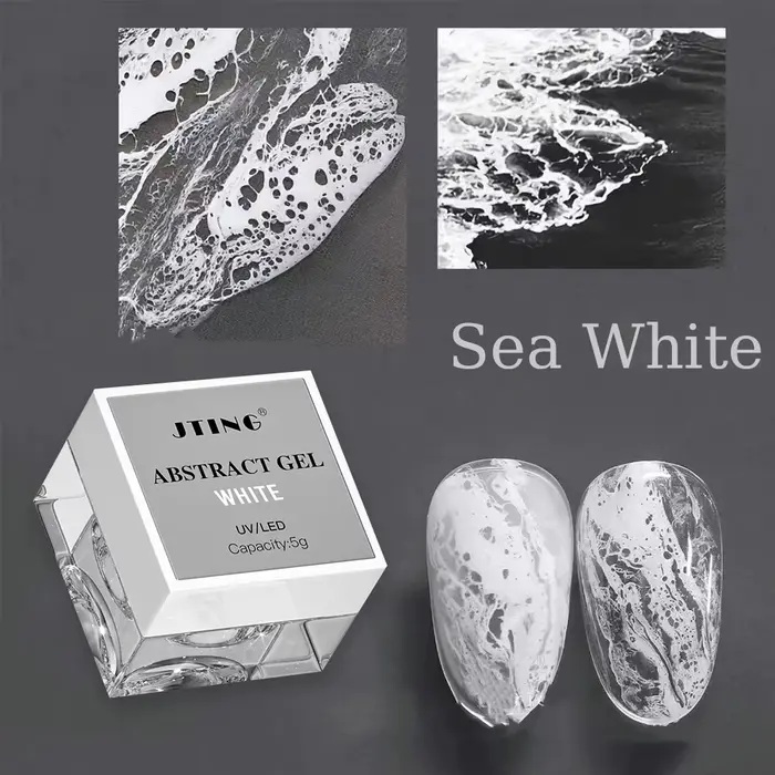 5ml noir blanc Ombre floraison vernis à ongles bulle océan mer vague Gel marbre dégradé Gel Semi Per