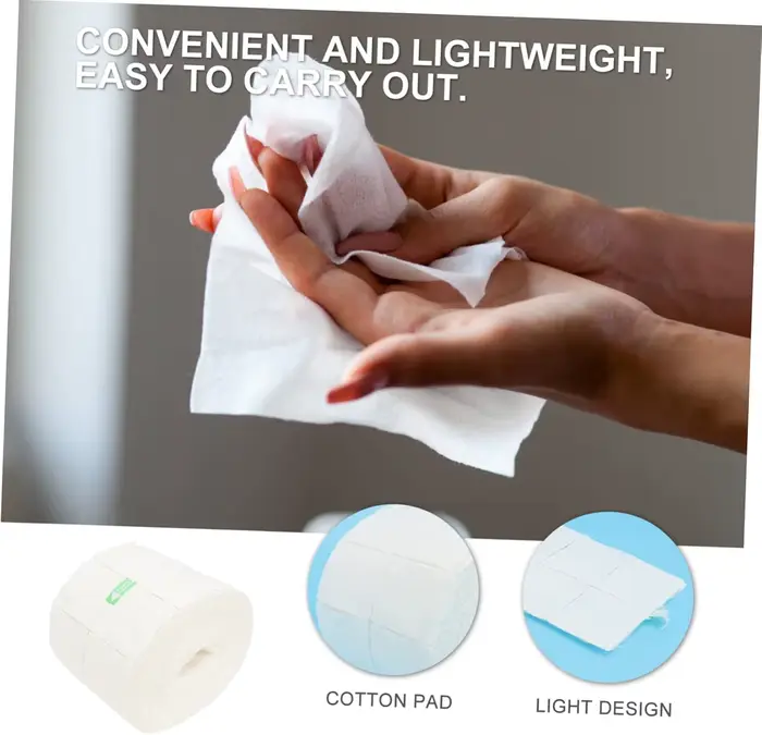 300 pièces/rouleau dissolvant de vernis à ongles tampons de coton blanc déchiré non pelucheux lingettes