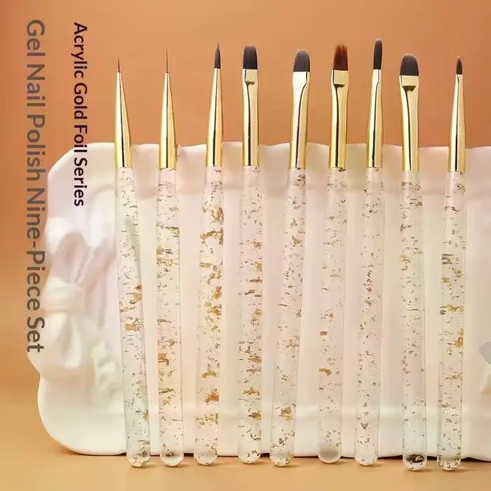 Stylos pour nail art en acrylique compatibles avec le gel UV pour un travail de détail de qualité professionnelle
