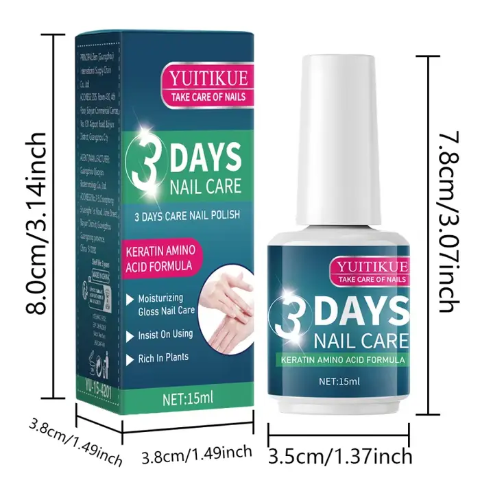 Vernis de traitement pour soins des ongles 3 jours