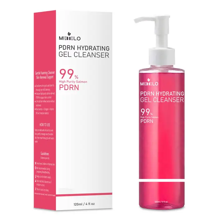 Gel nettoyant en mousse rose saumon DNA PDRN