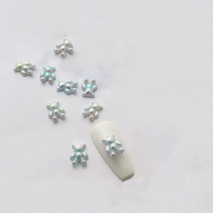 Mini-Baroque- Perle Aurora Ornements Diamante Résine Accessoire Adorable Kiyomi Ours Ongles Conseils Vernis Couplets