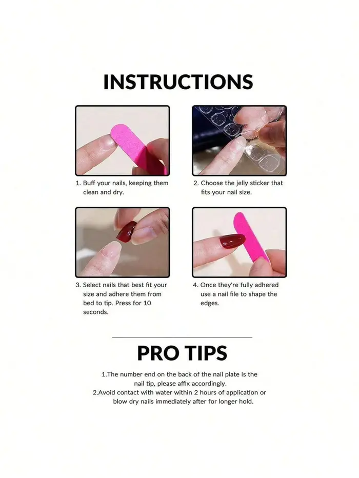 Faux ongles faits à la main