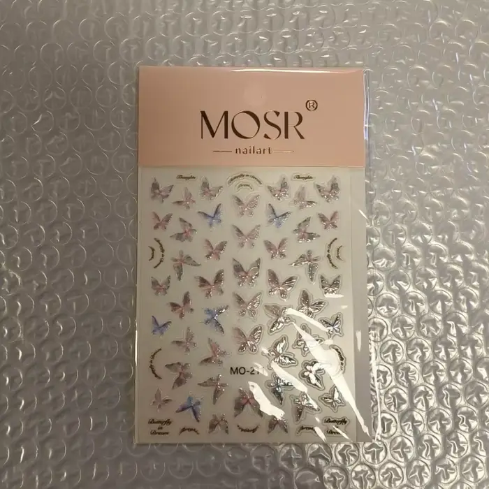 Autocollants pour ongles en forme de papillon en relief