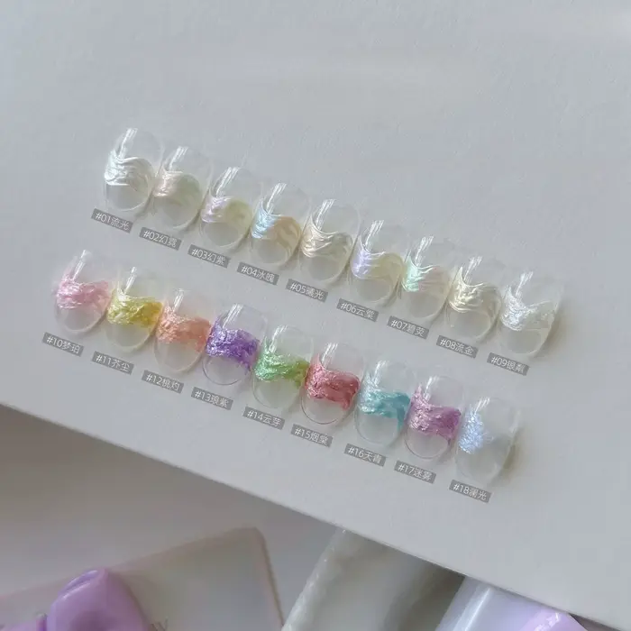 Nouveau Gel Crème Poudre Féerique pour Nail Art Effet 3D Texture Sans Couche de Finition Gel UV/LED Vernis à Ongles